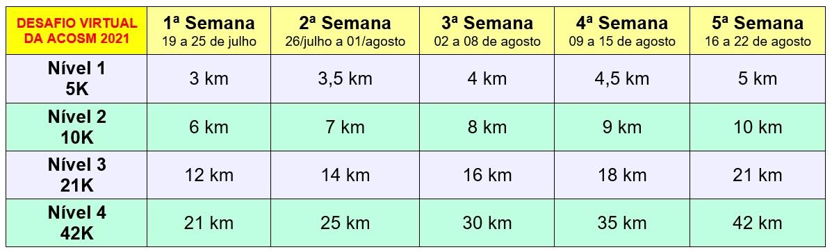 NÍVEIS DESAFIO 2021